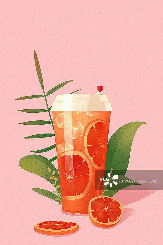 夏日饮品-西柚汁，橙汁图片素材