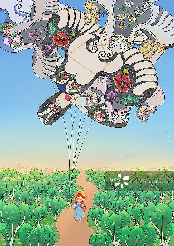 春日纸鸢图片素材