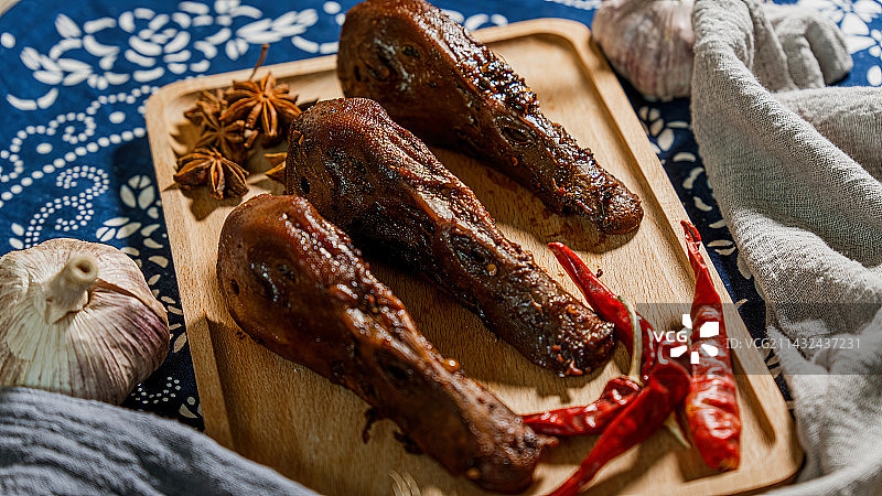 美味小吃麻辣鸭头图片素材