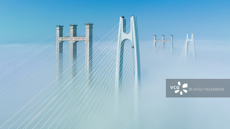 国内首条跨海高铁泉州湾跨海大桥图片素材