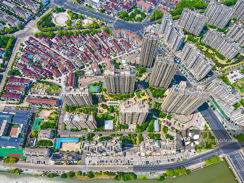 常州金坛城市航拍图片素材