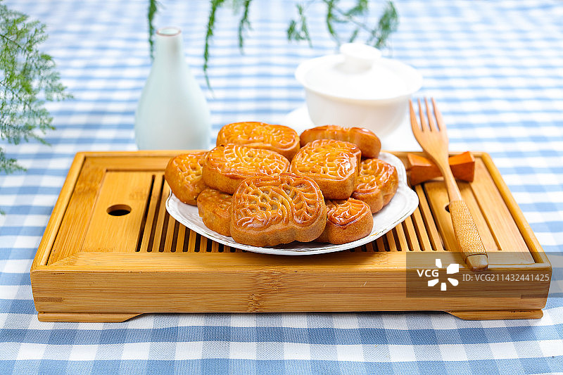 潮汕特色点心美食鸡仔饼腐乳饼图片素材