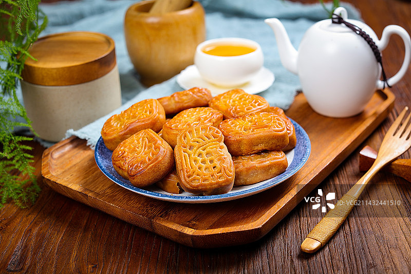 美味茶点小吃鸡仔饼图片素材