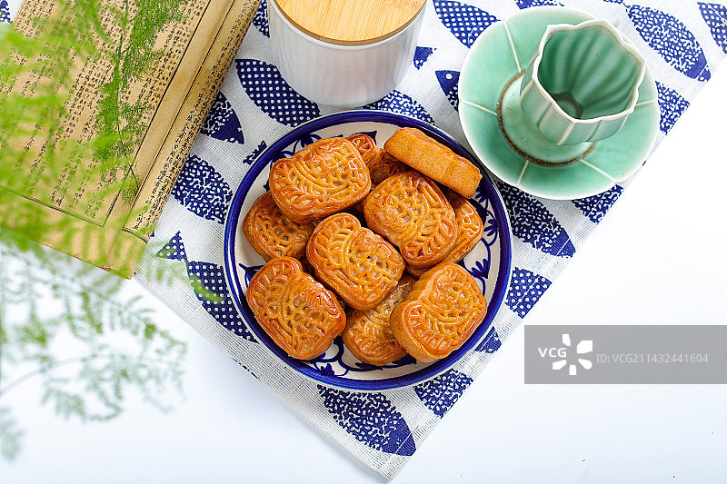 中式点心美食鸡仔饼图片素材
