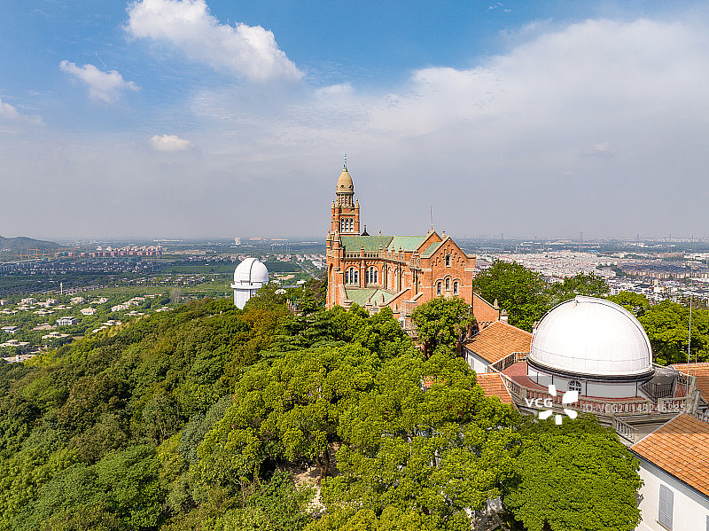 航拍上海佘山国家森林公园图片素材