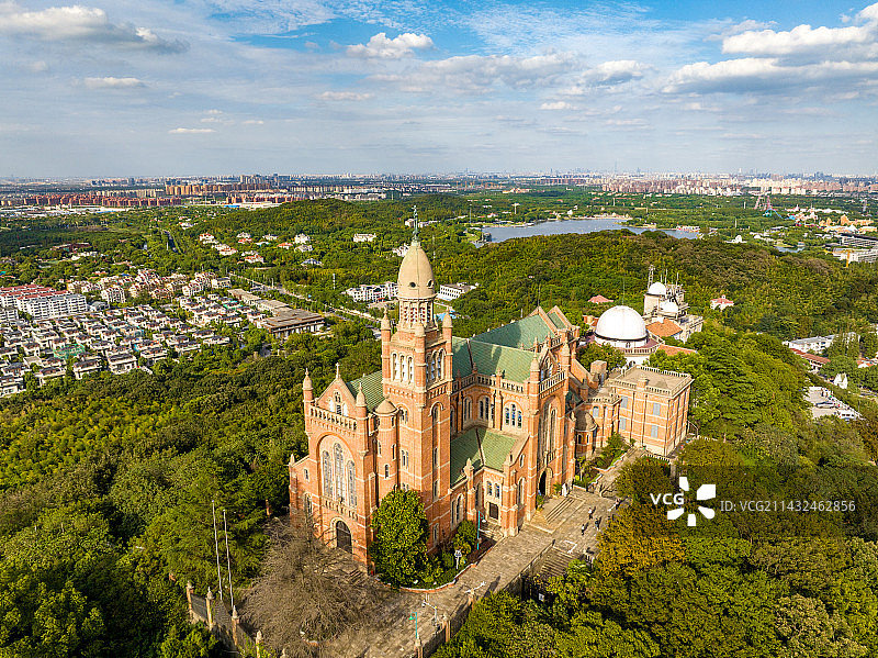 航拍上海佘山国家森林公园图片素材