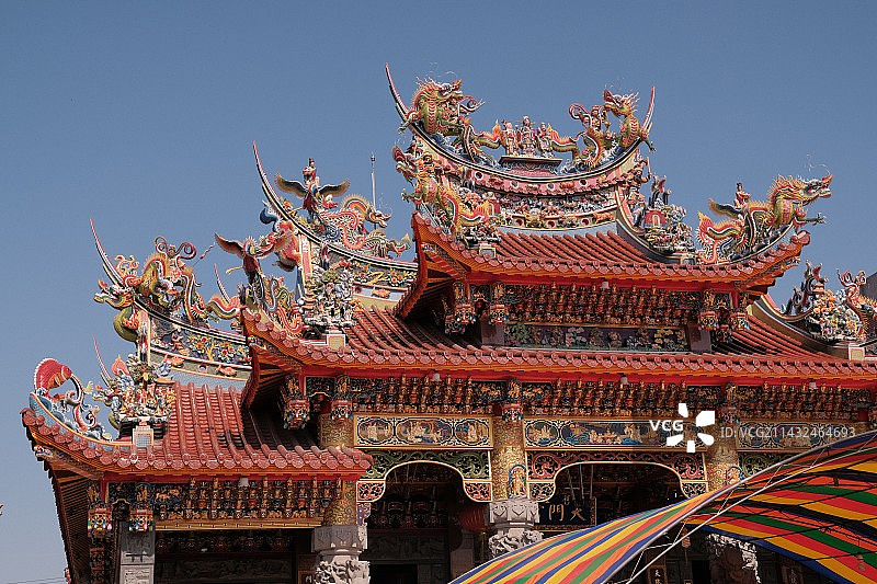 台灣彰化縣寺廟外觀图片素材