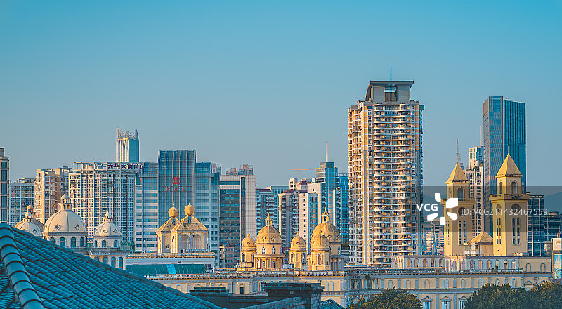 日落下的福州图片素材