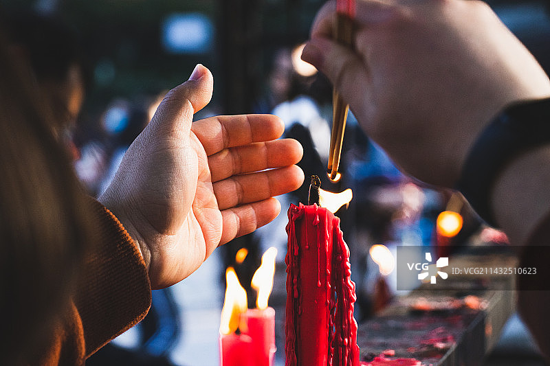 烧香祈福图片素材