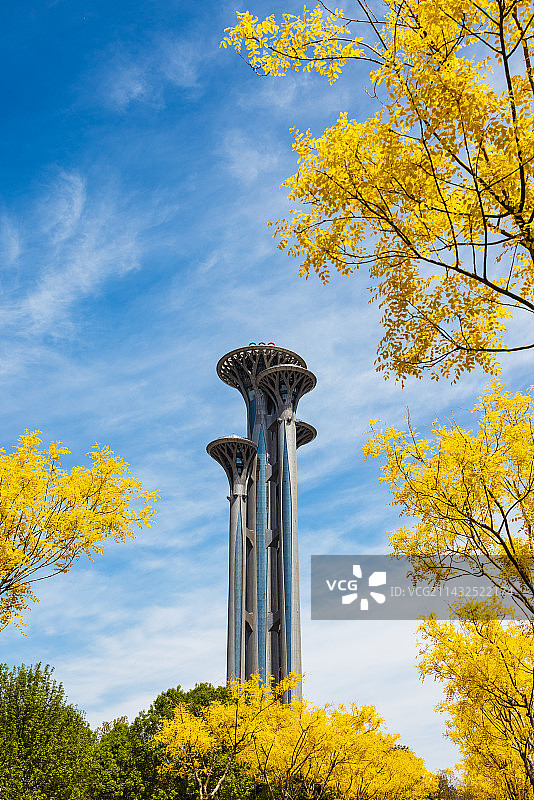 北京奥林匹克森林公园春天景色图片素材
