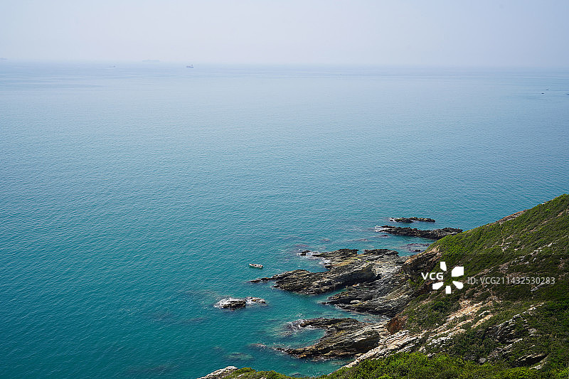 深圳西涌海边晴天景象图片素材
