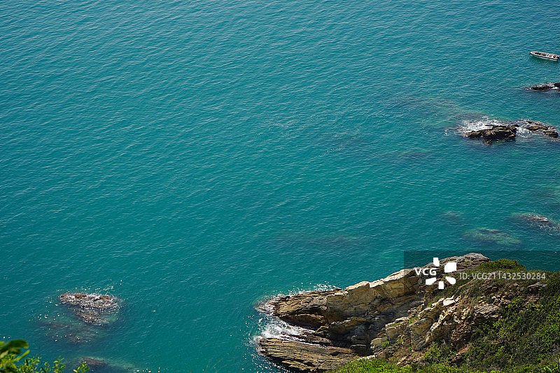 深圳西涌海边晴天景象图片素材