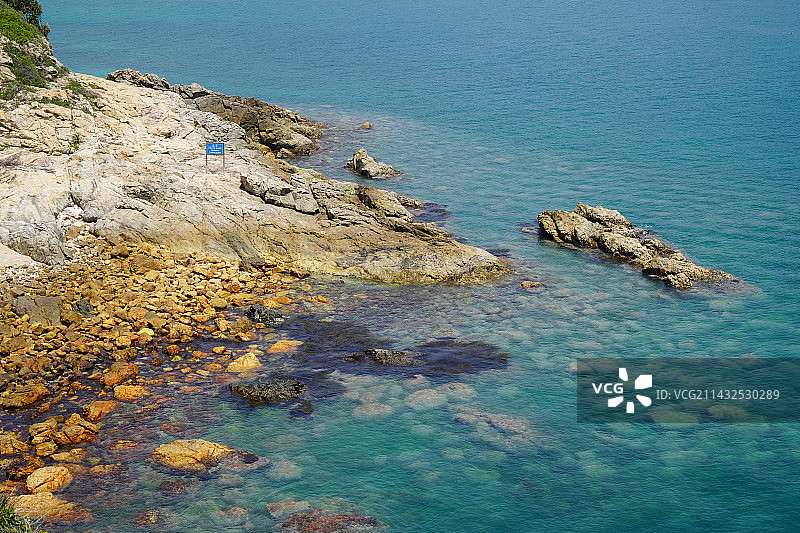 深圳西涌海边晴天景象图片素材