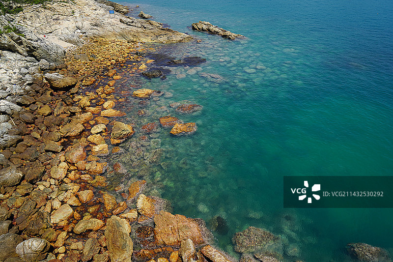 深圳西涌海边晴天景象图片素材