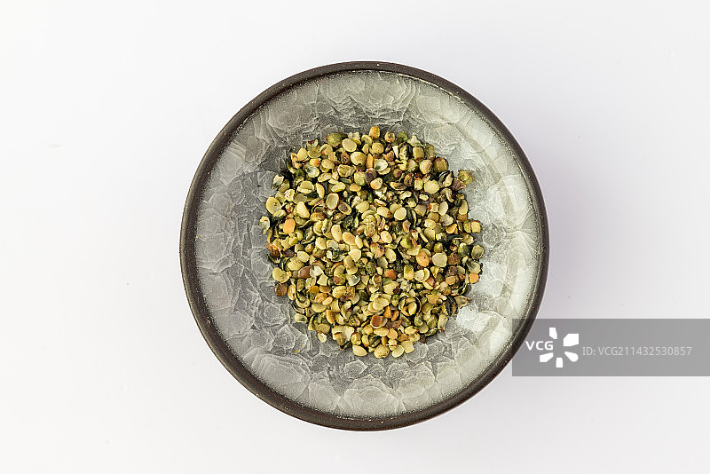 火麻仁-中医中药材草药临床医药标本百科白背景俯拍合集图片素材