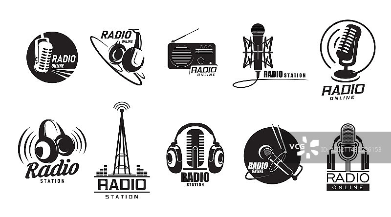 在线广播图标音乐广播电台播客图片素材