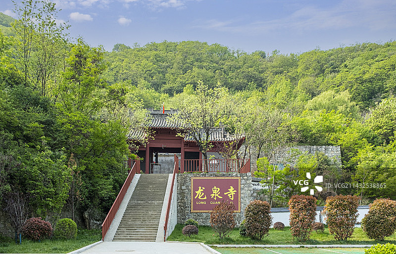 西安汤峪湖森林公园  龙泉寺图片素材