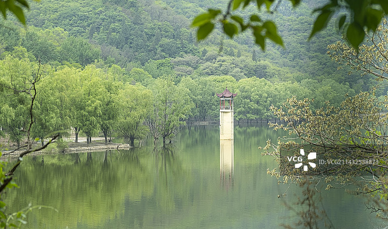 西安汤峪湖森林公园  龙泉寺图片素材