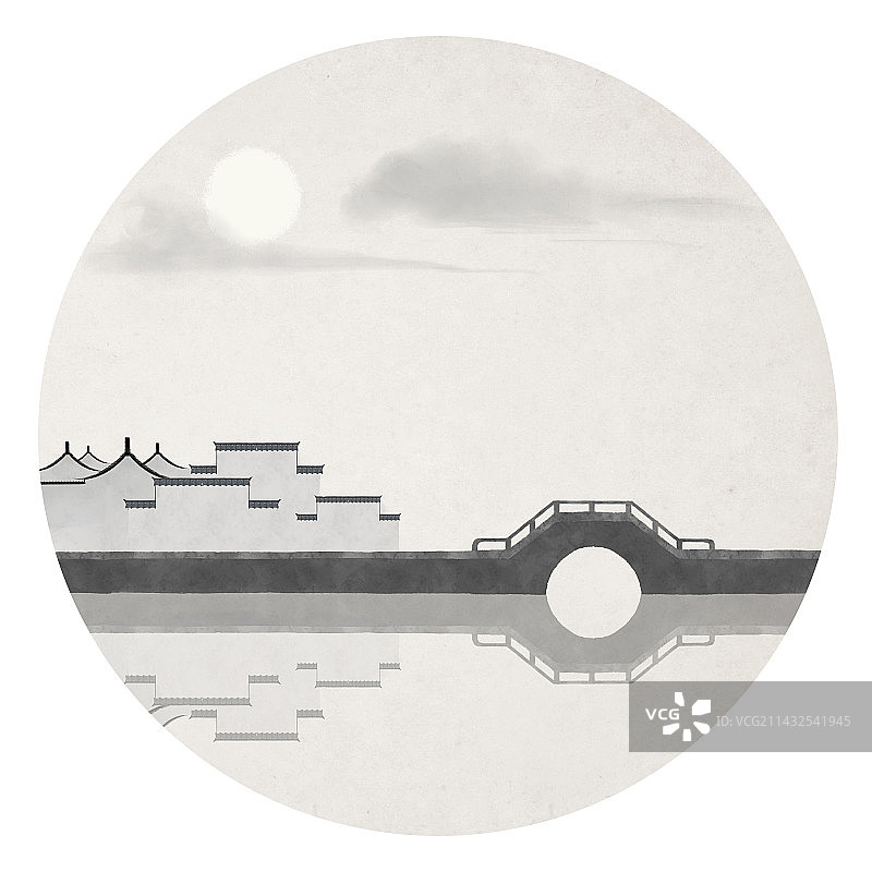 露从今夜白插画图片素材