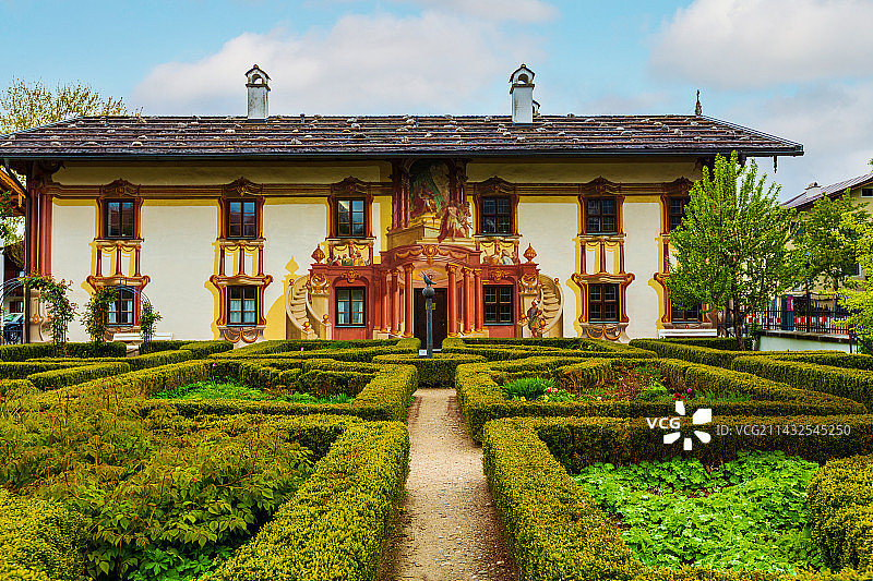 德国上阿默高壁画小镇图片素材