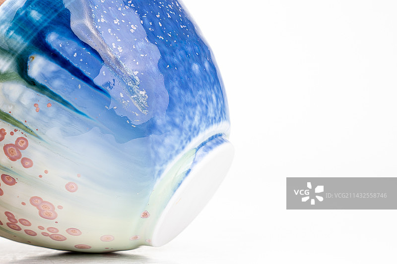 景德镇陶瓷高温窑变釉，高端瓷器白底图、场景图、细节图，茶叶罐、主人杯、盖碗（悠如陶艺）图片素材