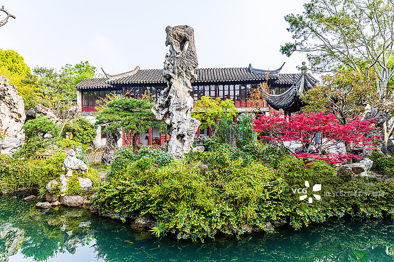 苏州园林，留园，春季风光图片素材