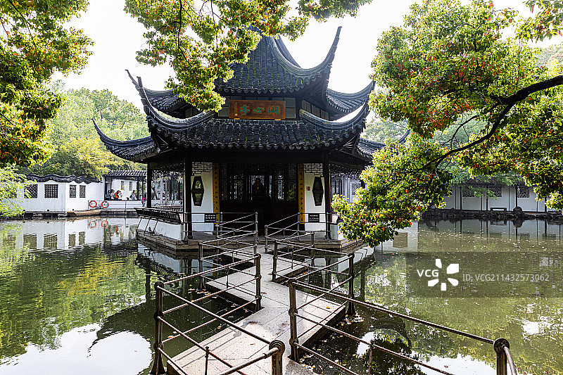 苏州园林，西园，春季风光图片素材