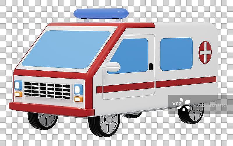 元素救护车三维渲染图片素材