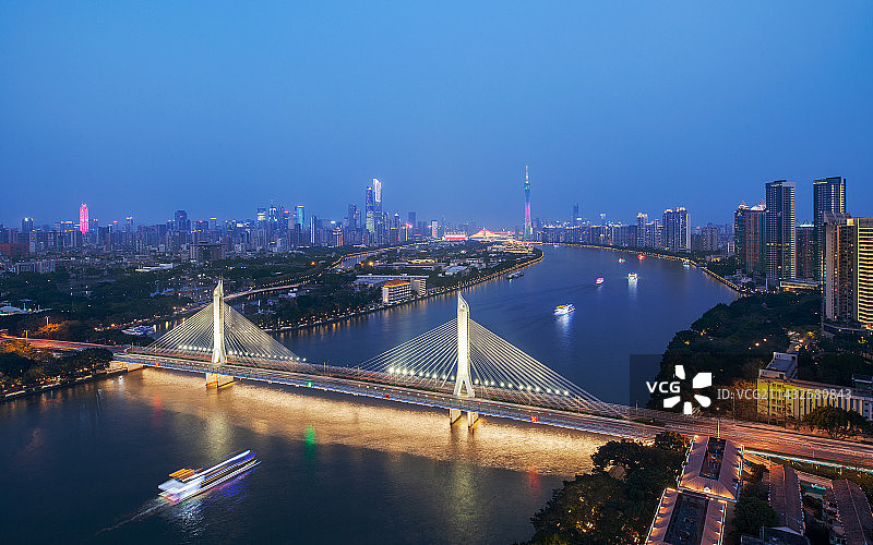 璀璨珠江夜图片素材