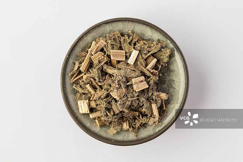 小蓟-中医中药材草药临床医药标本百科白背景俯拍合集图片素材