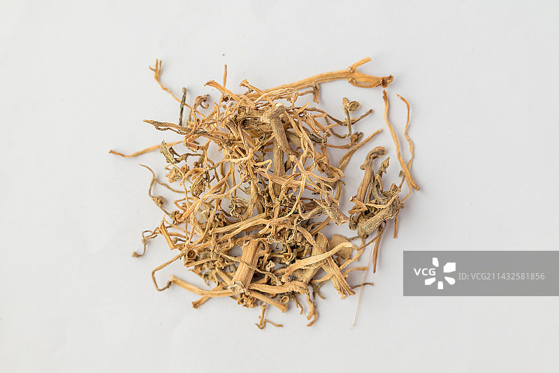 马齿苋-中医中药材草药临床医药标本百科白背景俯拍合集图片素材