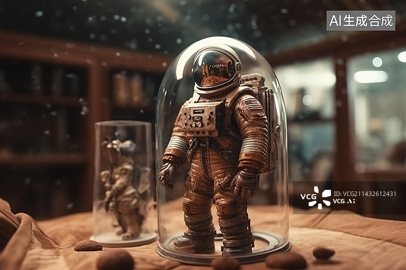 【AI数字艺术】宇航员探索火星图片素材