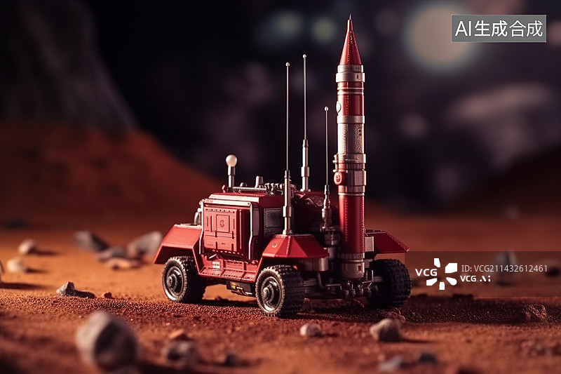 【AI数字艺术】宇航员探索火星图片素材