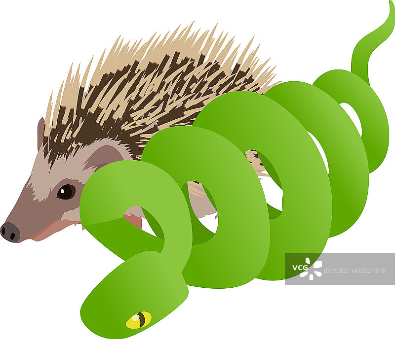 2.5D大树蟒蛇的鲜活世界图标图片素材