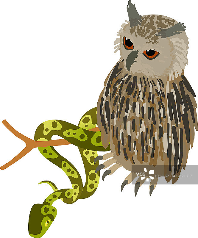 动物世界等距图标：鹰鸮图片素材