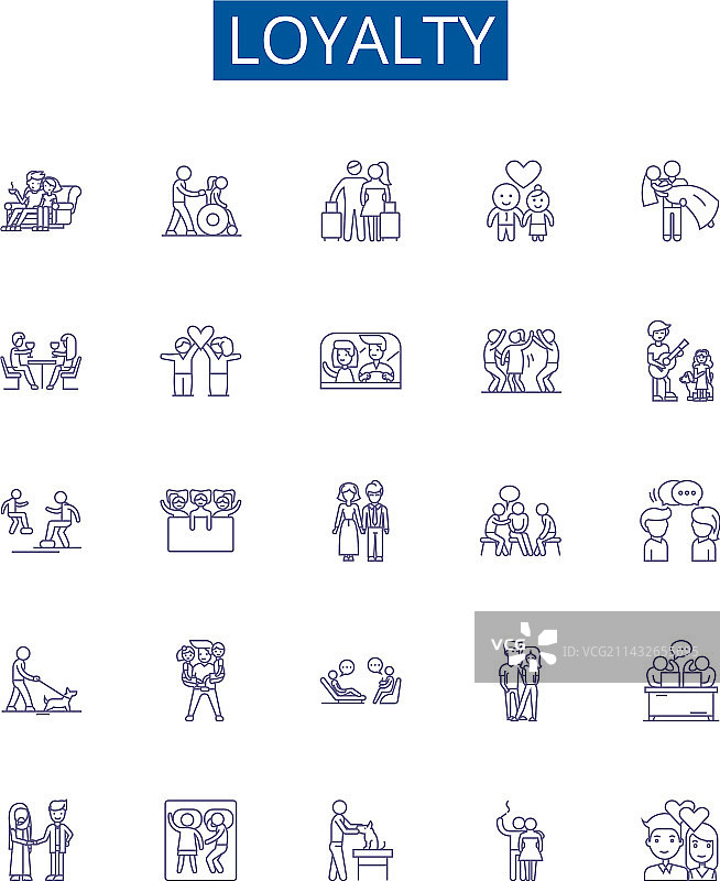 会员线性图标标志设计合集图片素材