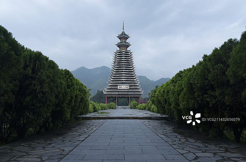 侗族古塔图片素材