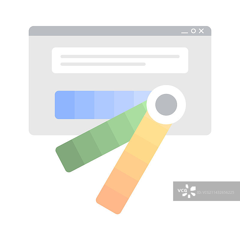 网站设计配色方案切换（2.5D风格）图片素材