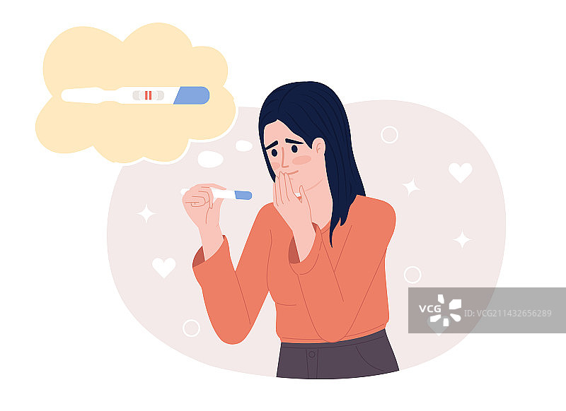 快乐的女人得知积极的结果图片素材