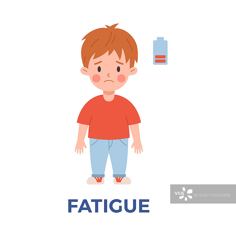 疲劳流感症状男孩图片素材