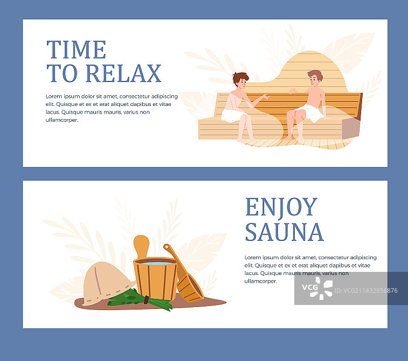 桑拿养生水疗banner或宣传单图片素材