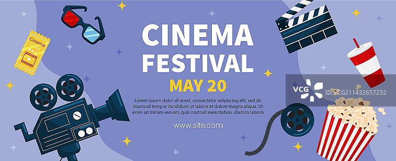 电影节横版模板图片素材