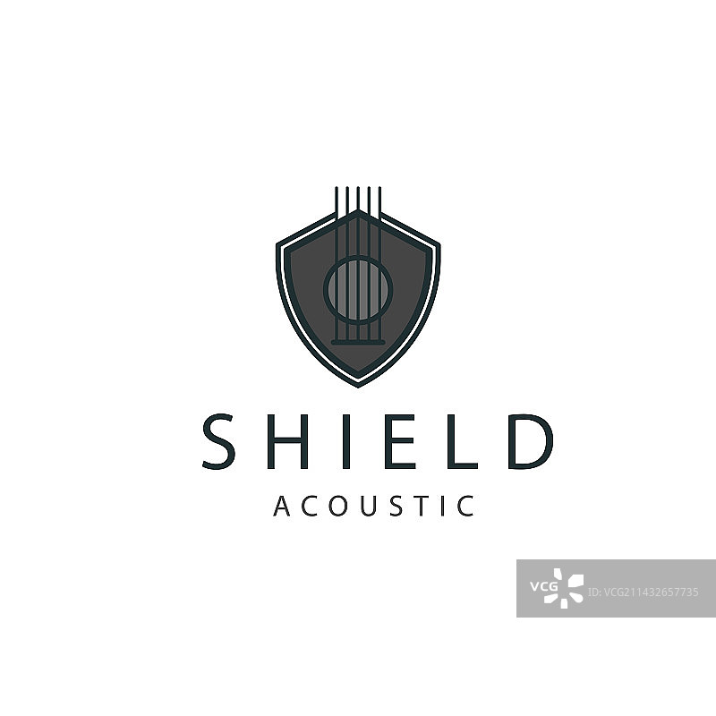 盾牌吉他标志图片素材