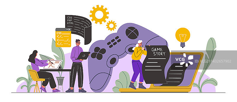 游戏开发者、设计师和编剧图片素材