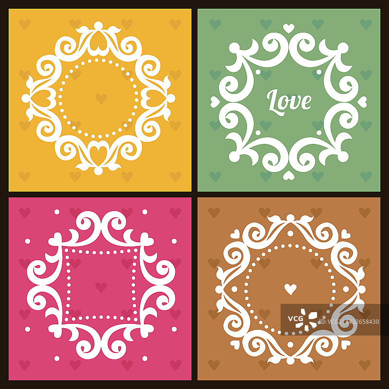 维多利亚风格的复古相框图片素材