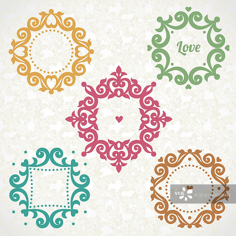 维多利亚风格的复古相框图片素材