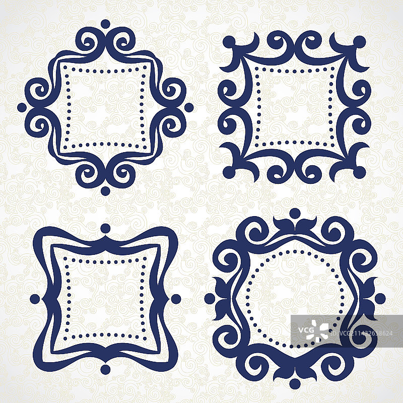 维多利亚风格的复古相框图片素材