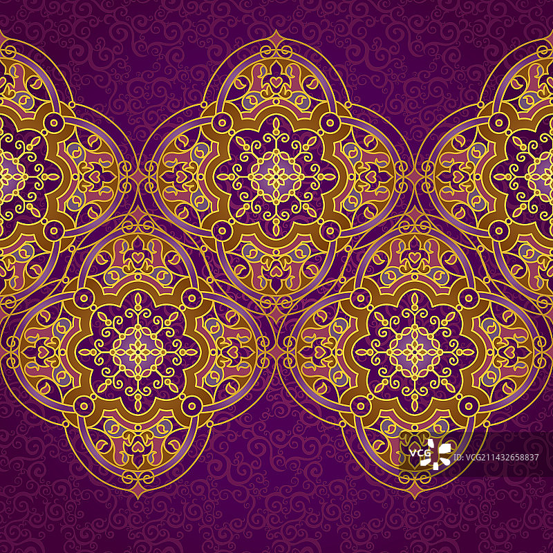 东方风格的华丽边框图片素材