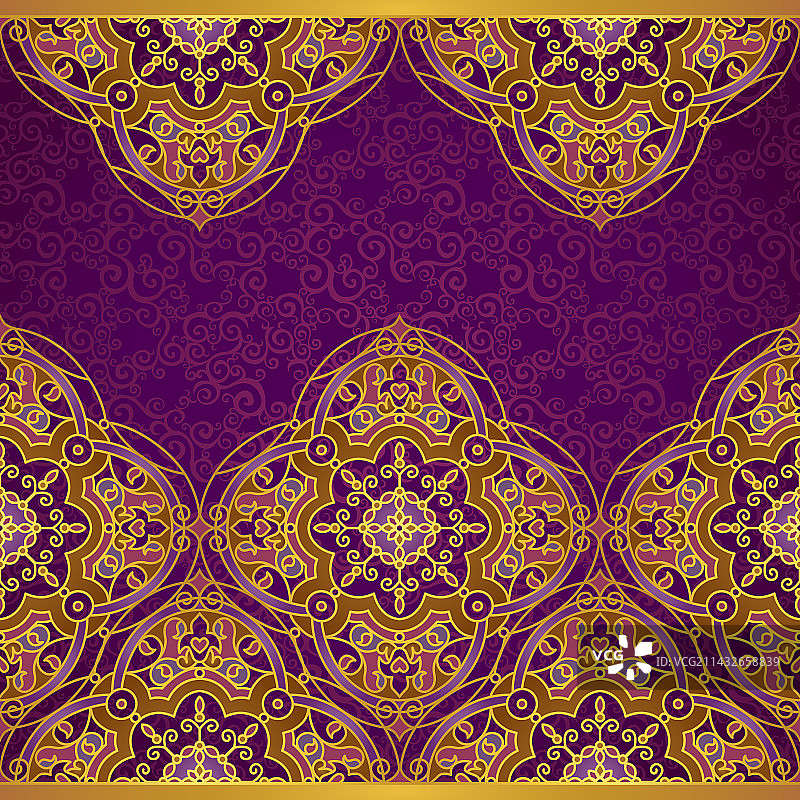 东方风格的华丽边框图片素材