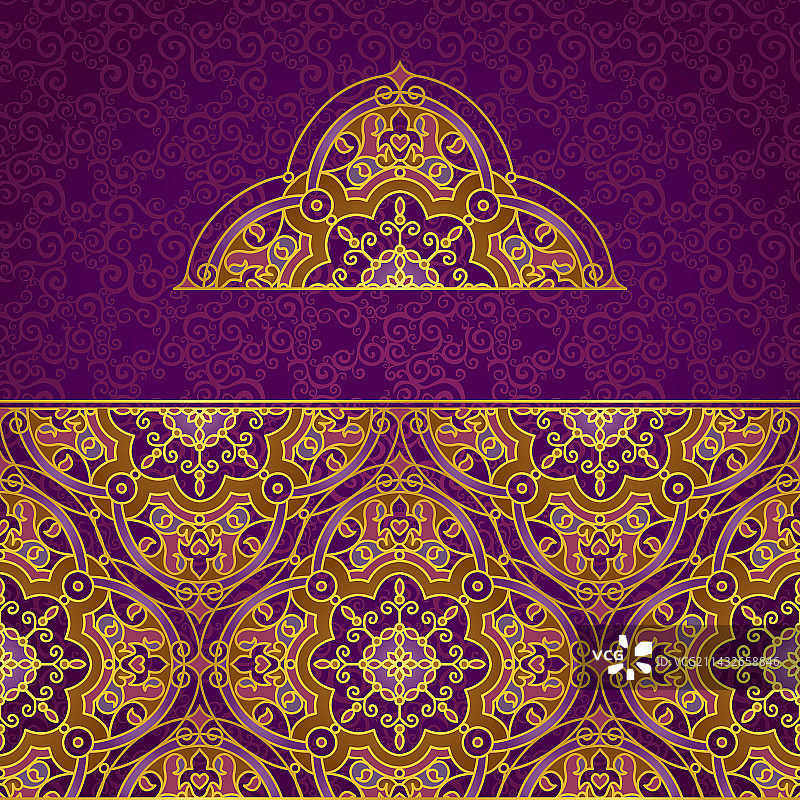 东方风格的华丽边框图片素材